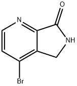 4-Bromo-5,6-dihydro-pyrrolo[3,4-b]pyridin-7-one Struktur