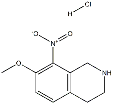 7-methoxy-8-nitro-1,2,3,4-tetrahydroisoquinoline hydrochloride Struktur