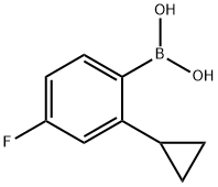 2-cyclopropyl-4-fluorophenylboronic acid Struktur