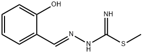 methyl N'-(2-hydroxybenzylidene)hydrazonothiocarbamate Struktur