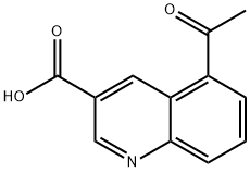 5-acetylquinoline-3-carboxylic acid Struktur