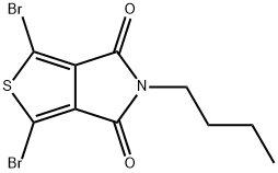 1,3-二溴-5-丁基-4H-噻吩并[3,4-C]吡咯-4,6(5H)-二酮, 190723-14-9, 結(jié)構(gòu)式