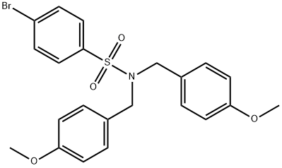 N,N-bis(4-methoxybenzyl)-4-bromobenzenesulfonamide Struktur