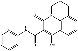 1-hydroxy-3-oxo-N-(pyridin-2-yl)-3,5,6,7-tetrahydropyrido[3,2,1-ij]quinoline-2-carboxamide Struktur