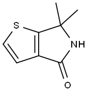 6,6-dimethyl-5,6-dihydro-4H-thieno[2,3-c]pyrrol-4-one Struktur