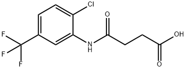 4-{[2-chloro-5-(trifluoromethyl)phenyl]amino}-4-oxobutanoic acid Struktur