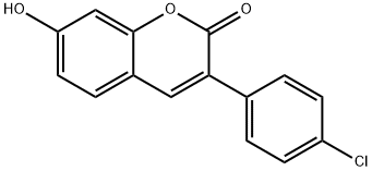 3-(4-chlorophenyl)-7-hydroxy-2H-chromen-2-one 結構式