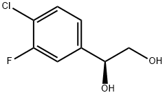 (S)-1-(4-chloro-3-fluorophenyl)ethane-1,2-diol Struktur