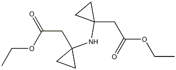 ethyl 2-(1-{[1-(2-ethoxy-2-oxoethyl)cyclopropyl]amino}cyclopropyl)acetate Struktur