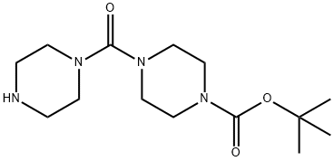 tert-butyl 4-(piperazine-1-carbonyl)piperazine-1-carboxylate Struktur