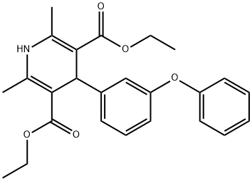 diethyl 2,6-dimethyl-4-(3-phenoxyphenyl)-1,4-dihydropyridine-3,5-dicarboxylate Struktur