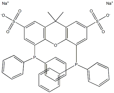 9H-Xanthene-2,7-disulfonic acid,4,5-bis(diphenylphosphino)-9,9-dimethyl-, disodium salt Structure