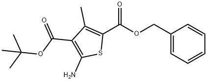 2-Benzyl 4-tert-Butyl 5-amino-3-methylthiophene-2,4-dicarboxylate Struktur