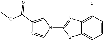 Methyl 1-(4-chlorobenzo[d]thiazol-2-yl)-1H-imidazole-4-carboxylate Struktur