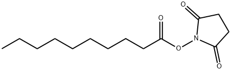 Decanoic acid, 2,5-dioxo-1-pyrrolidinyl ester Struktur