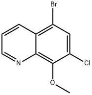 5-Bromo-7-chloro-8-methoxy-quinoline Struktur