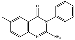 2-Amino-6-iodo-3-phenylquinazolin-4(3H)-one Struktur