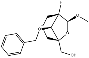 (1R,5S,7S,8S)-7-Methoxy-8-(phenylmethoxy)-3,6-dioxabicyclo[3.2.1]octane-5-methanol Struktur