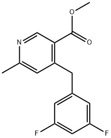 Methyl 4-(3,5-difluorobenzyl)-6-methylnicotinate Struktur