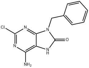 6-amino-9-benzyl-2-chloro-7H-purin-8(9H)-one Struktur