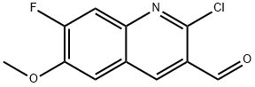 2-Chloro-7-fluoro-6-methoxyquinoline-3-carbaldehyde Struktur