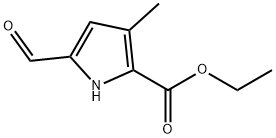 ethyl 5-formyl-3-methyl-1H-pyrrole-2-carboxylate Struktur