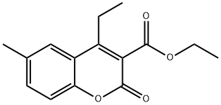 Ethyl 4-ethyl-6-methyl-2-oxo-2H-chromene-3-carboxylate Struktur