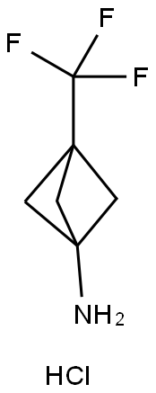 3-(Trifluoromethyl)bicyclo[1.1.1]pentan-1-aminehydrochloride Struktur