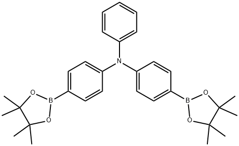 Phenyl-bis-[4-(4,4,5,5-tetramethyl-[1,3,2]dioxaborolan-2-yl)-phenyl]-amine Struktur