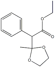 Ethyl 2-(2-methyl-1,3-dioxolan-2-yl)-2-phenylacetate Struktur