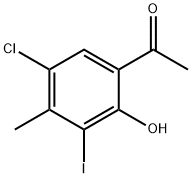 1-(5-chloro-2-hydroxy-3-iodo-4-methylphenyl)ethanone Struktur