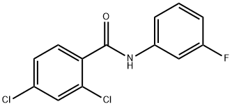 2,4-dichloro-N-(3-fluorophenyl)benzamide Struktur