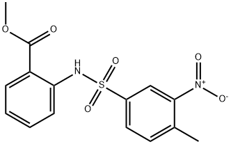 methyl 2-(4-methyl-3-nitrophenylsulfonamido)benzoate Struktur