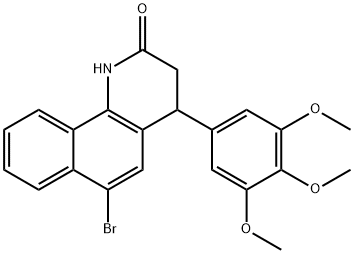 6-Bromo-3,4-dihydro-4-(3,4,5-trimethoxyphenyl)-benzo[h]quinolin-2(1H)-one Struktur