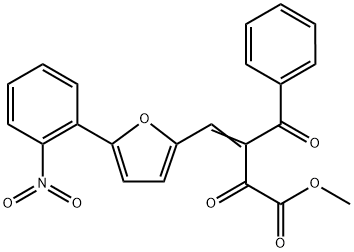 (Z)-methyl 3-benzoyl-4-(5-(2-nitrophenyl)furan-2-yl)-2-oxobut-3-enoate Struktur