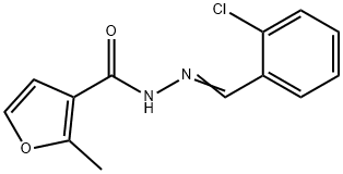 N'-[(E)-(2-chlorophenyl)methylidene]-2-methylfuran-3-carbohydrazide Struktur