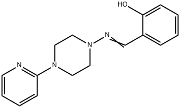 (E)-2-(((4-(pyridin-2-yl)piperazin-1-yl)imino)methyl)phenol Struktur