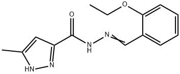 N'-[(E)-(2-ethoxyphenyl)methylidene]-3-methyl-1H-pyrazole-5-carbohydrazide Struktur