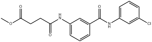 methyl 4-({3-[(3-chlorophenyl)carbamoyl]phenyl}amino)-4-oxobutanoate Struktur