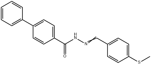 N'-{(E)-[4-(methylsulfanyl)phenyl]methylidene}biphenyl-4-carbohydrazide Struktur