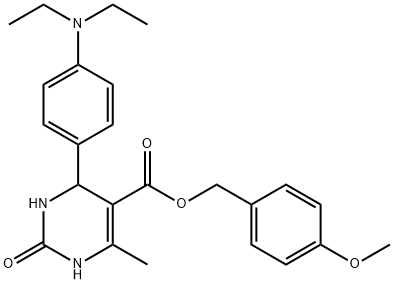 4-methoxybenzyl 4-(4-(diethylamino)phenyl)-6-methyl-2-oxo-1,2,3,4-tetrahydropyrimidine-5-carboxylate Struktur