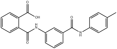 2-((3-(p-tolylcarbamoyl)phenyl)carbamoyl)benzoic acid Struktur