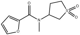 N-(1,1-dioxidotetrahydro-3-thienyl)-N-methyl-2-furamide Struktur