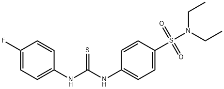 N,N-diethyl-4-{[(4-fluorophenyl)carbamothioyl]amino}benzenesulfonamide Struktur