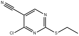 4-Chloro-2-(ethylthio)pyrimidine-5-carbonitrile Struktur