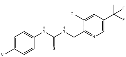 1-((3-Chloro-5-(trifluoromethyl)pyridin-2-yl)methyl)-3-(4-chlorophenyl)thiourea Struktur