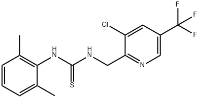 1-((3-Chloro-5-(trifluoromethyl)pyridin-2-yl)methyl)-3-(2,6-dimethylphenyl)thiourea Struktur