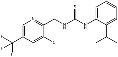 1-((3-Chloro-5-(trifluoromethyl)pyridin-2-yl)methyl)-3-(2-isopropylphenyl)thiourea Struktur