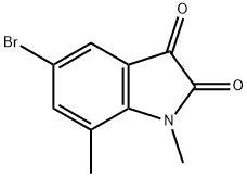 5-bromo-1,7-dimethylindoline-2,3-dione Struktur