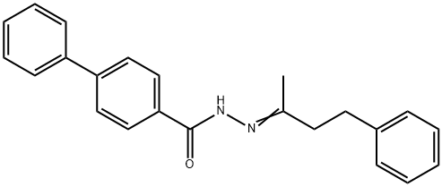 N'-(1-methyl-3-phenylpropylidene)-4-biphenylcarbohydrazide Struktur